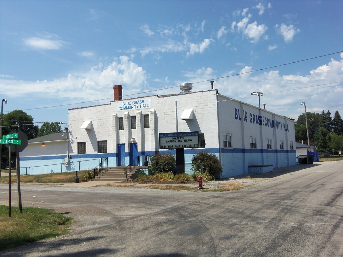 The Blue Grass Community Hall in Blue Grass, Iowa
