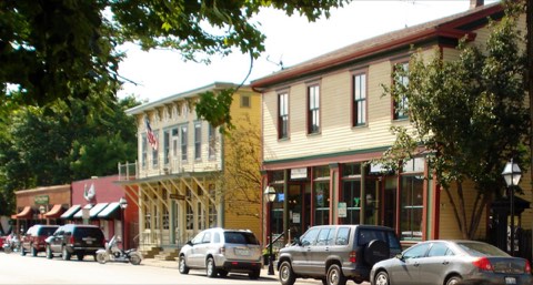 The Village of East Davenport shopping district in Davenport, Iowa